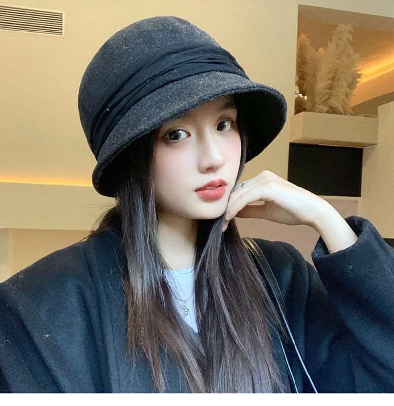2025春秋季新款毛呢渔夫帽子女宽檐显脸小气质优雅绑带盆帽水桶帽详情12