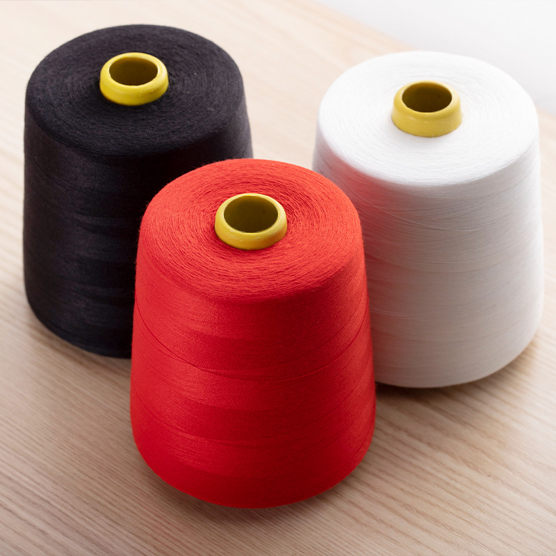 缝纫机线家用大卷8000码缝衣服线402宝塔线白黑色细线锁边线白可细节图