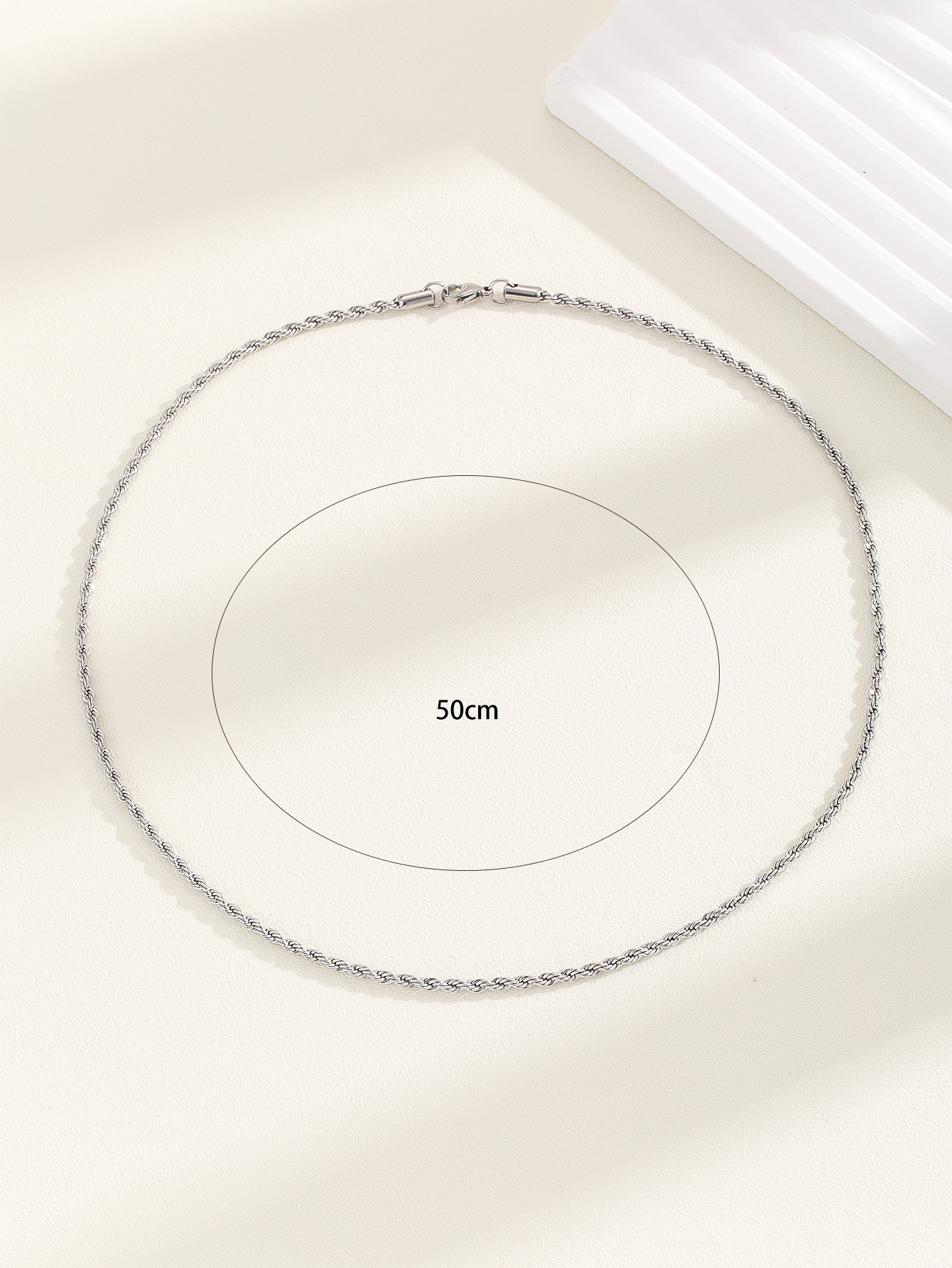 Classic and fashionable stainless steel necklace for men, European and American trend, powerful Cuban chain, hip-hop titanium steel necklace manufacturer wholesale details Picture