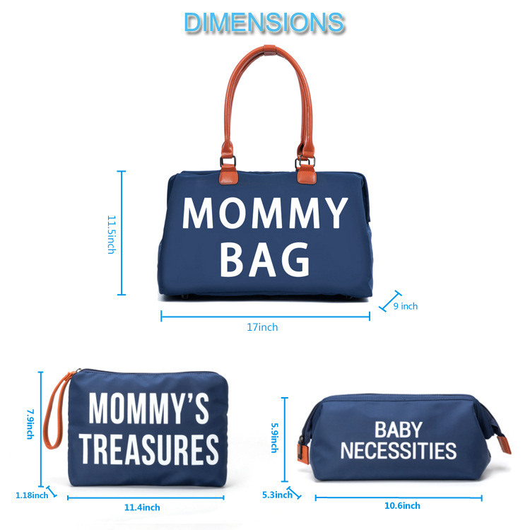 跨境热销三件套多功能大容量妈咪袋单肩手提母婴包外出时尚旅行包详情图2