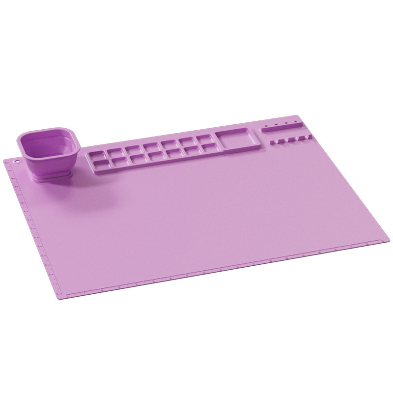 .. Silicone painting mat new children's painting mat infant art supplies Creative DIY painting mat art mat details Picture