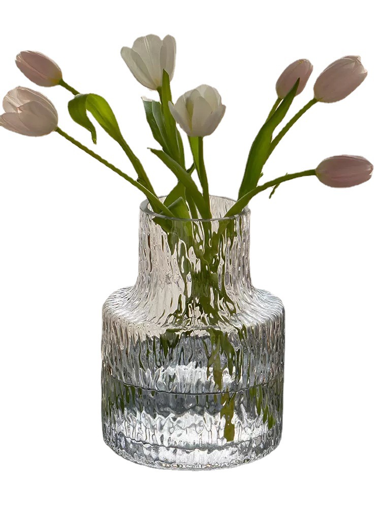 Net Red Ins Flower Arranger Decoration Retro Vase Glass Wholesale Flowers Rich Bamboo Hydroponic Nordic Glass Vase Item Picture