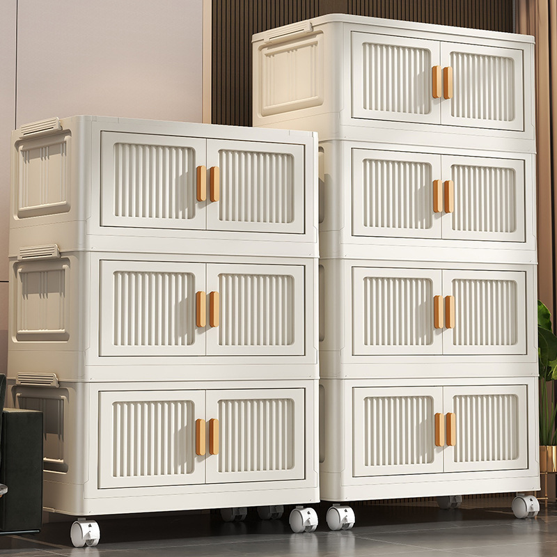 Living Room Bedroom Storage Cabinet Folding A Batch Cabinet Storage Storage Household Cabinet Free Installation Of Multi-Layer Lockers details Picture