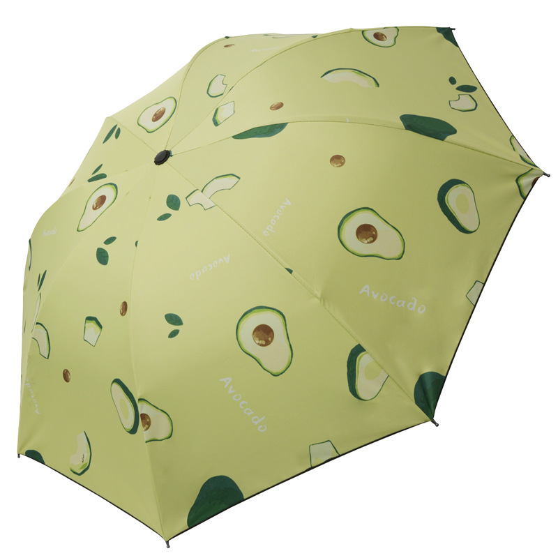 代发三折水果伞防晒黑胶太阳伞遮阳雨伞晴雨两用全自动折叠晴雨伞详情图5