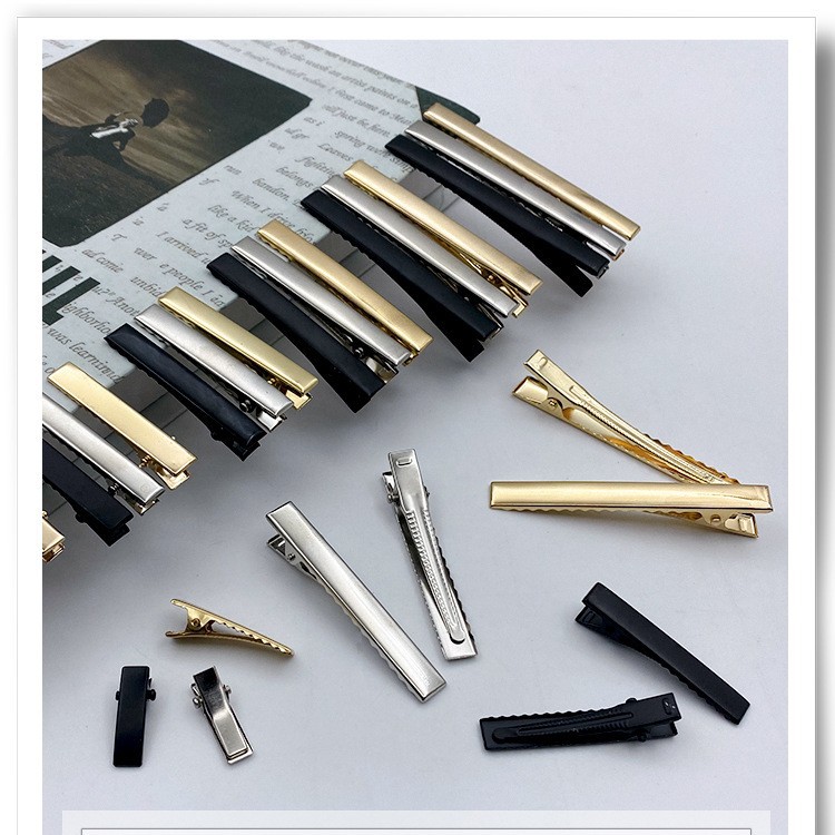 Duckbill clips, square clips, diy hair clip materials, hair accessory accessories, simple matte side clips, adhesive accessories wholesale Application Scenario