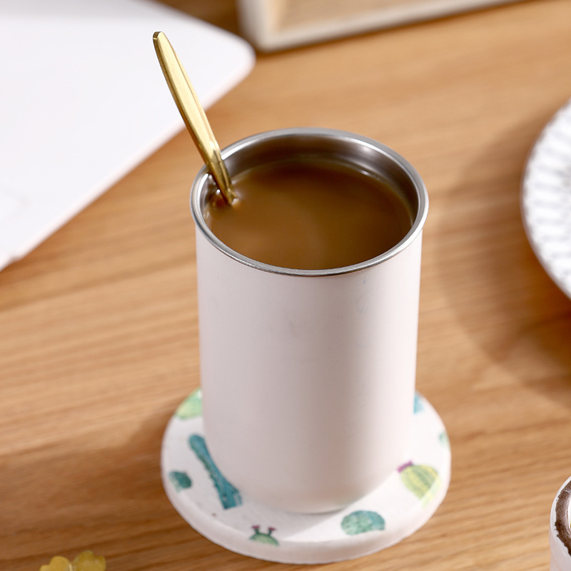 简约ins不锈钢咖啡杯 办公上班族下午茶随手水杯家用茶杯漱口杯子