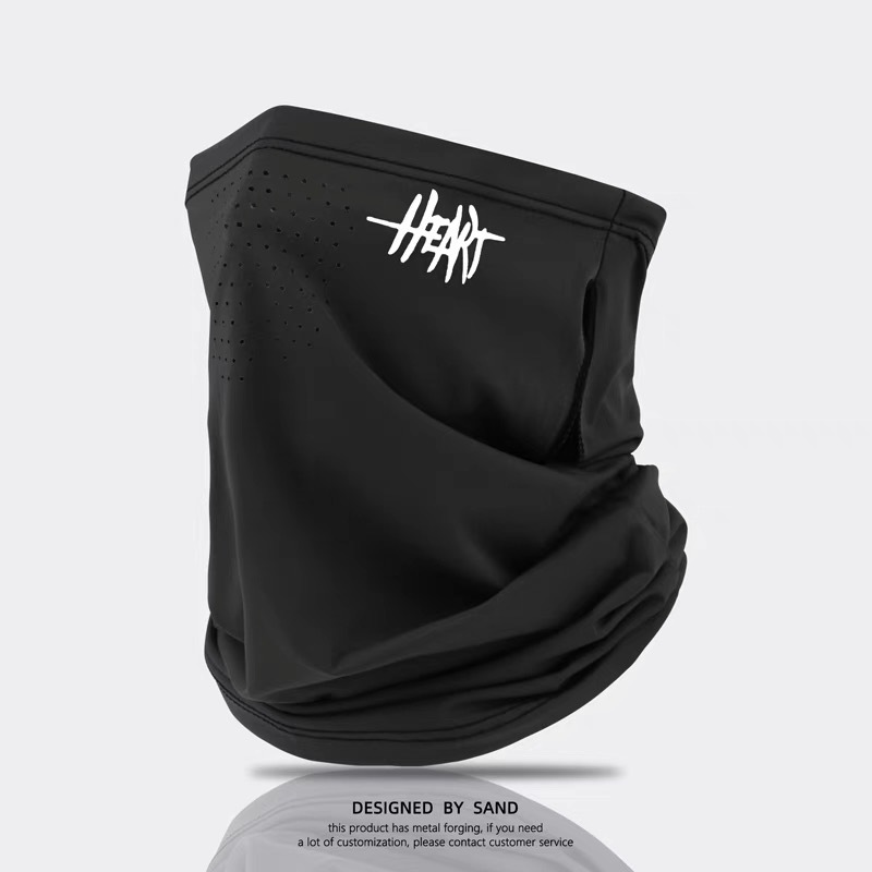 Full-face sun protection face mask, thin UV-blocking outdoor cycling ice silk mask, men's and women's summer neck protection scarf trend details Picture