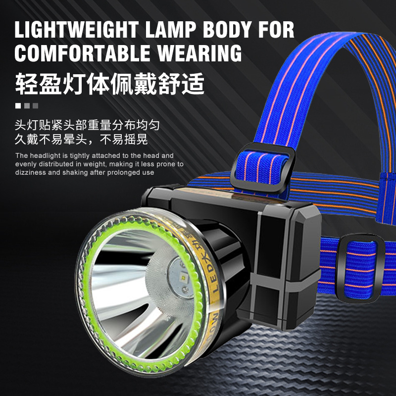 Yaohuo Strong Light with a long battery life of 20 hours, large light spot flashlight, fishing light, and beachcombing operation light, factory wholesale details Picture