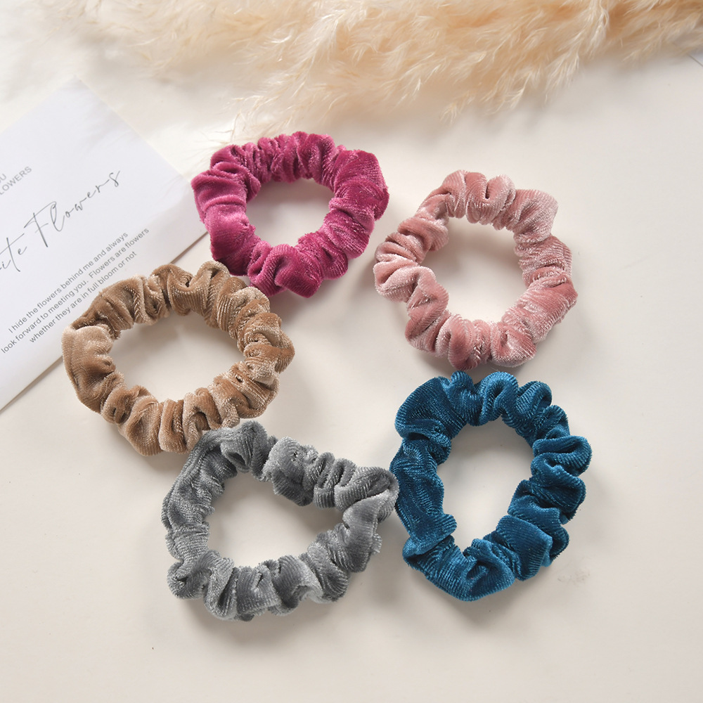 韩国东大门秋/金丝绒布头圈产品图