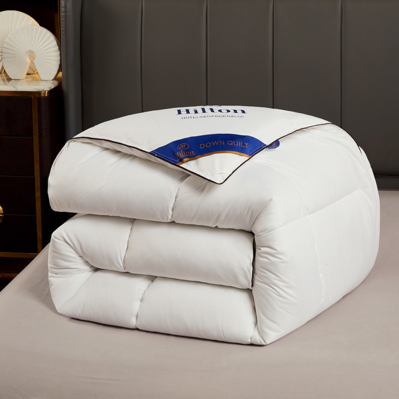 Hilton Star Hotel Feather velvet cotton quilt Spring and Autumn Quilt Homestay imitation goose down quilt core group purchase gift quilt wholesale details Picture