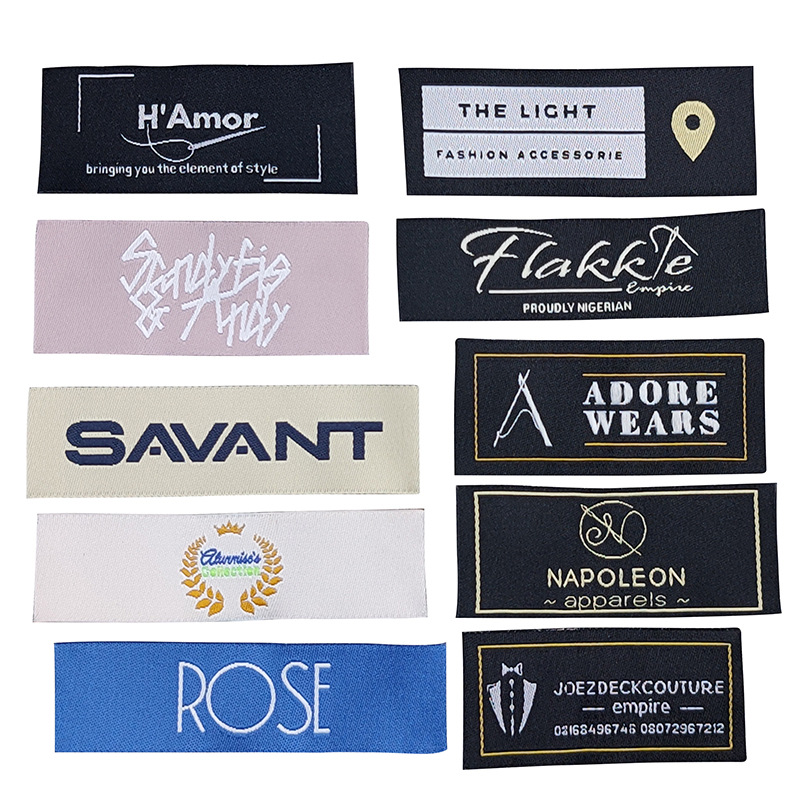 Customized woven labels for clothing, collar labels, toys, fabric labels, umbrella woven labels, cross-border gifts, woven labels, and custom main wheat labels Item Picture