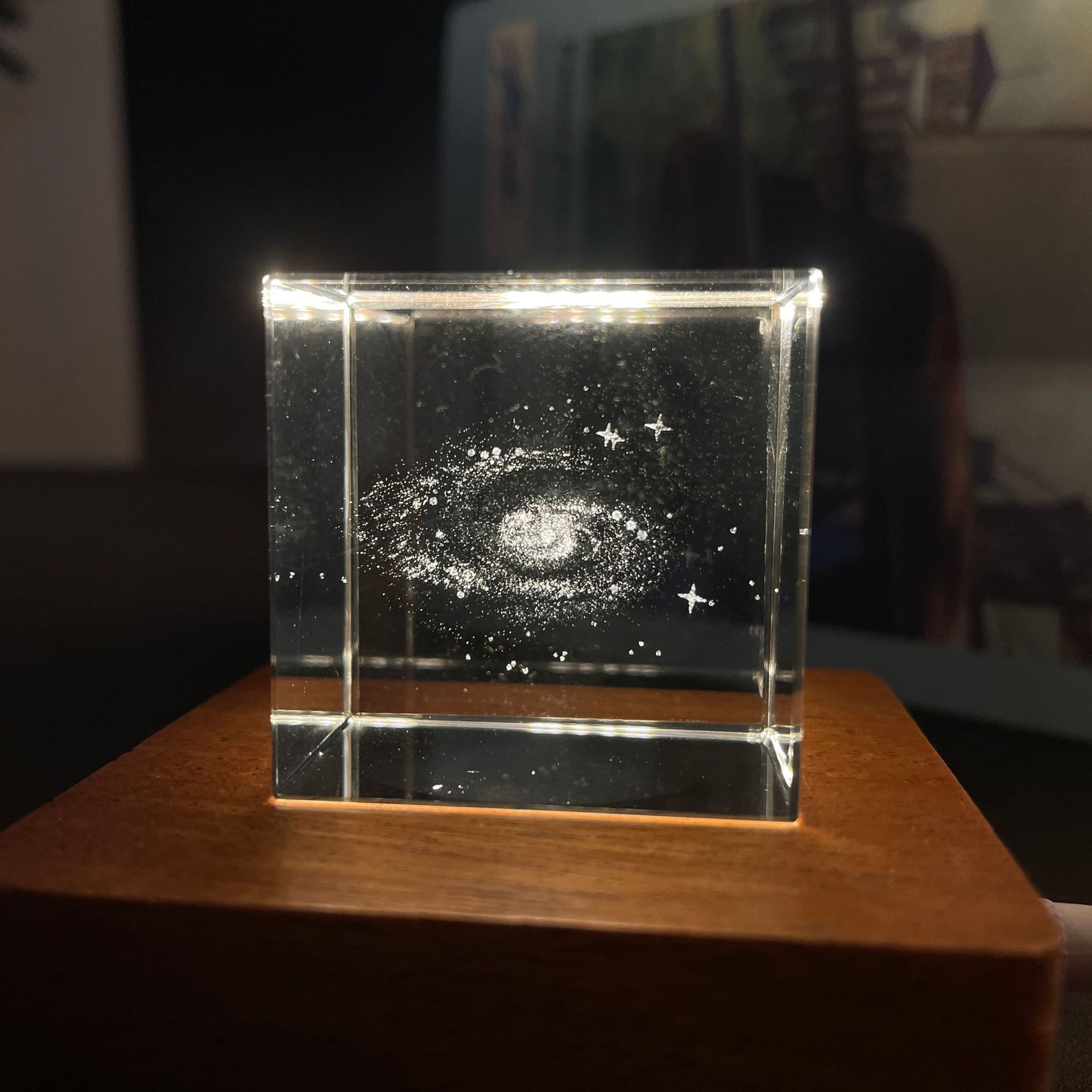 Crystal Cube 3D Carved Rain Moon Solar System Cloud Cube Heart Cube Arts And Crafts Gifts Display details Picture