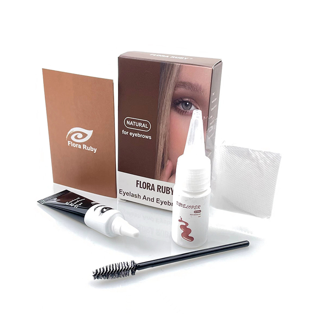 Amazon Explosion Flora Ruby Eyelash And Eyebrow Dye Waterproof Quick Dry Light Brown Eyebrow Dye Wholesale Item Picture