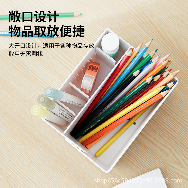 Retractable desktop storage box, charger, data cable storage box, table clutter rack, organizing cabinet, organizing box Specification image