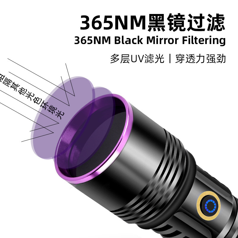 High Power Violet Light 20W Wholesale Uv Black Mirror Jewelry Fluorescent Anti-Counterfeiting Detection 365Nm Violet Light In Stock details Picture