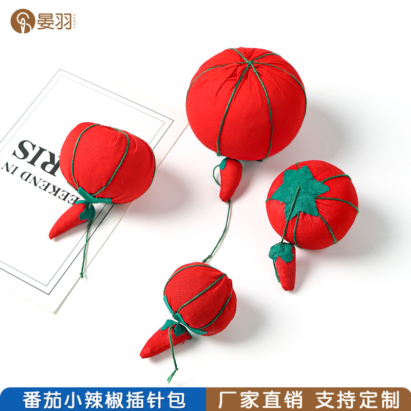 Red Tomato Stitch Kit Sewing Diy Accessories Pin Cushion Embroidery Needle Organizer Cross Stitch Stitch Wholesale