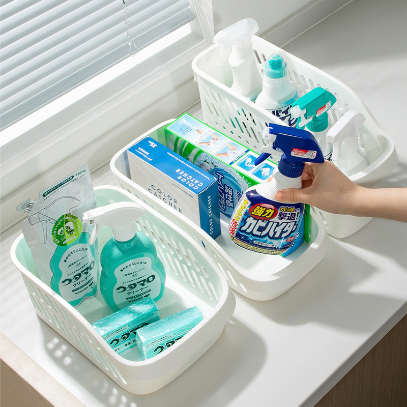 Japanese Cabinet Storage Box Under The Kitchen Sink Clutter Storage Basket Removable With Pulley Storage Basket Plastic Specification drawing