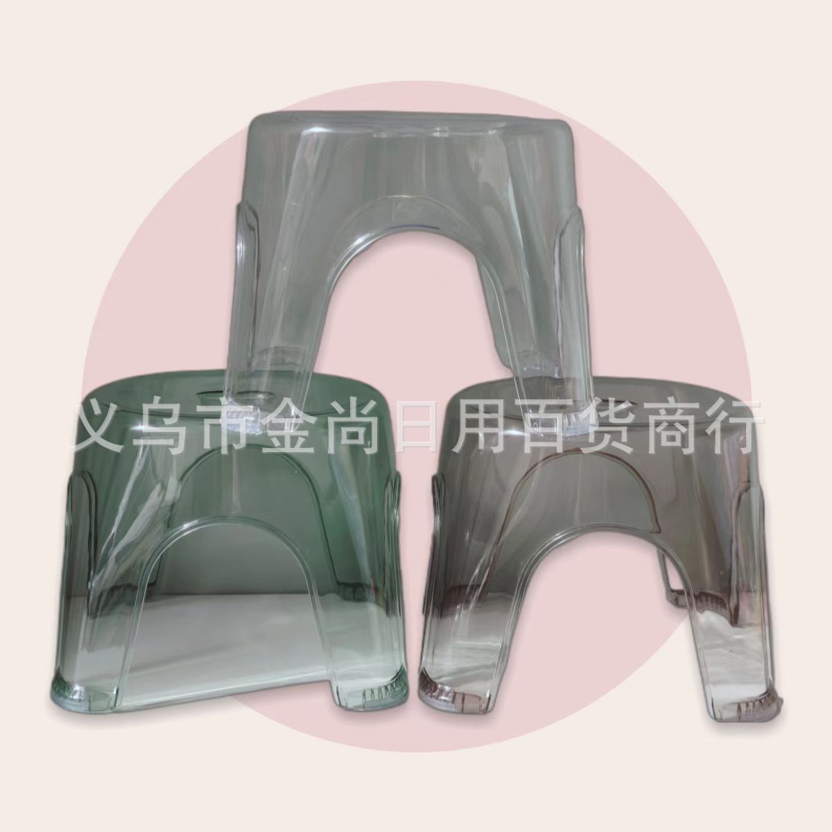 Simple plastic stools, children's small stools, extra-thick stools, household round shoe-changing stools, baby bathing plastic low stools