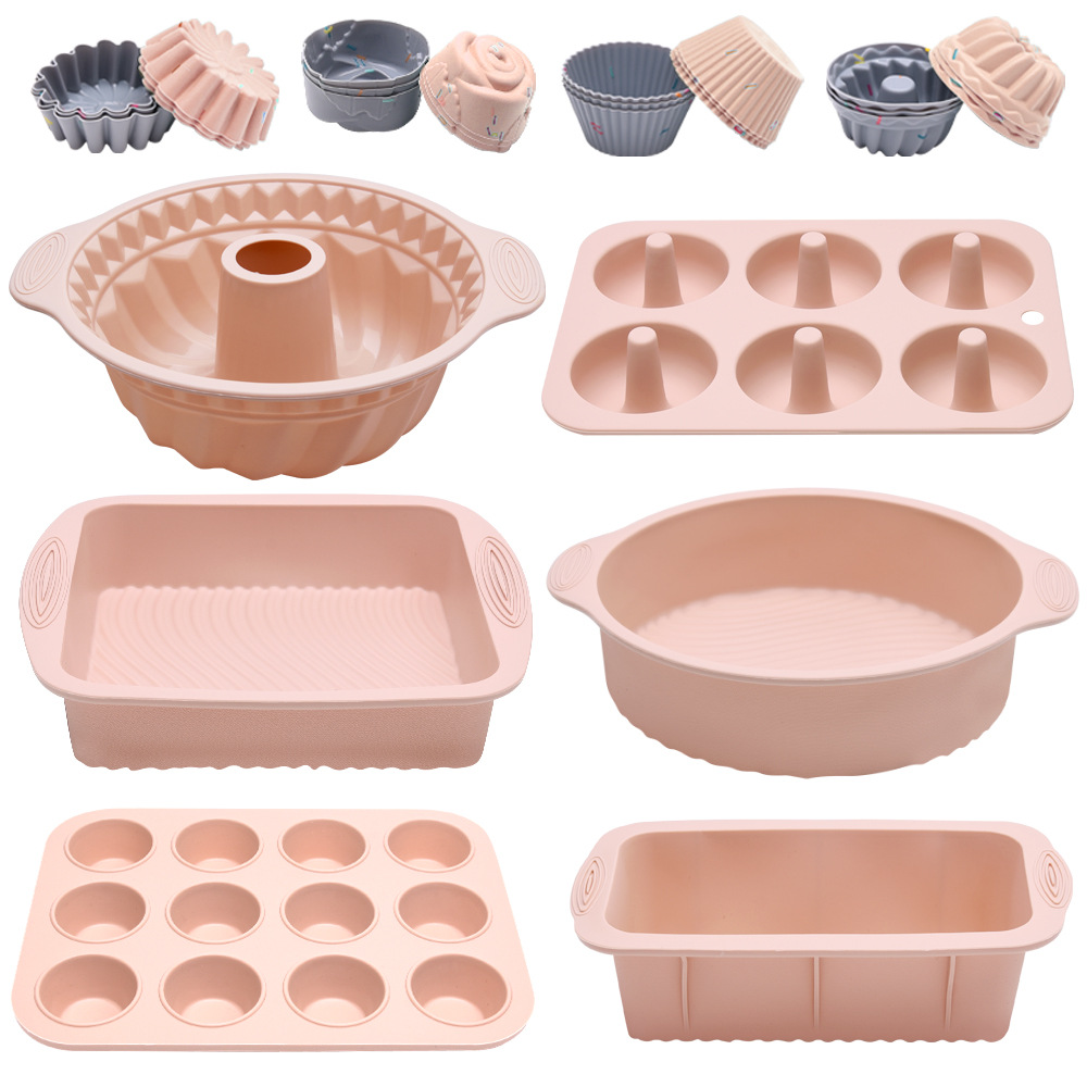 Explosive Baking Muffin Cup Cream Cake Baking Mold Silicone Muffin Cupcake Baking Grinder 30 Sets Item Picture
