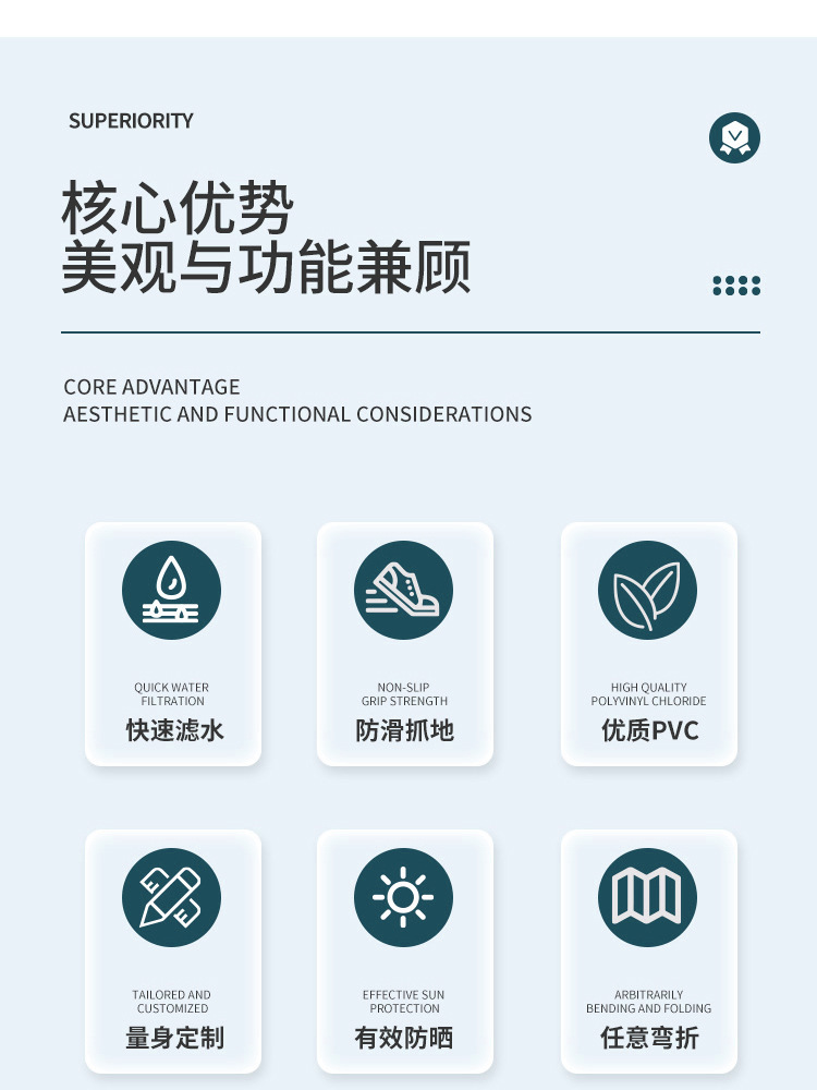 pvc镂空地垫s垫网眼地铺垫游泳池浴室厨房卫生间防滑垫塑料垫子详情2