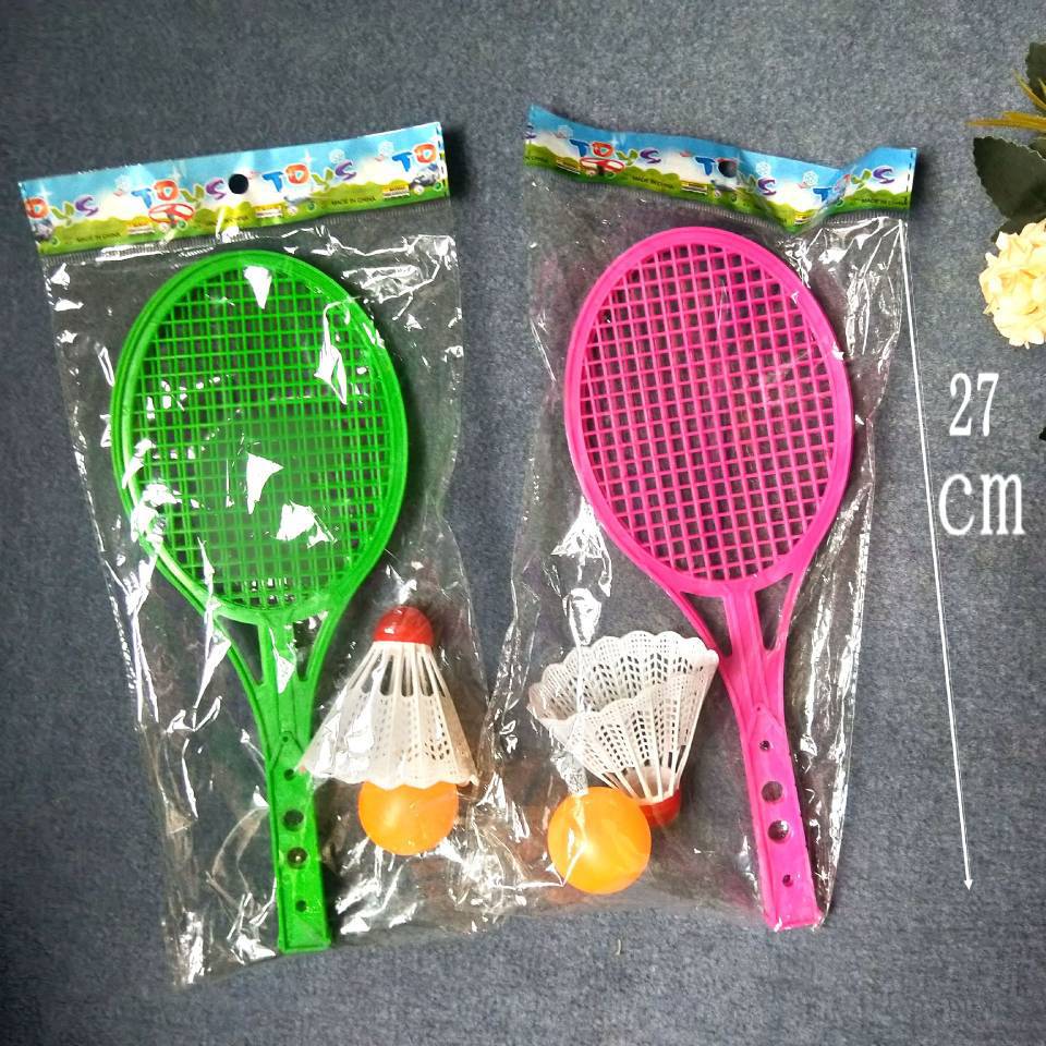 Bagged tennis rackets, badminton rackets, table tennis balls, children's toys, Yiwu one-yuan department store supply, two-yuan store toy wholesale