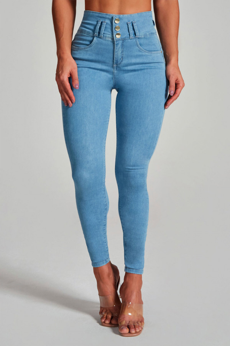 The source factory processes and customizes 2022 cross-border exclusive autumn and winter women's long pants, skinny pants and jeans for Europe and America details Picture