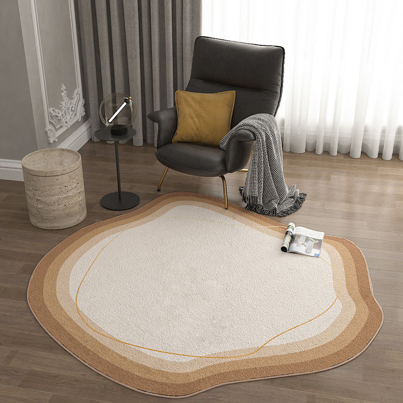 ins风格异形不规则地毯客厅抽象茶几毯圆形轻奢卧室家用满铺地毯