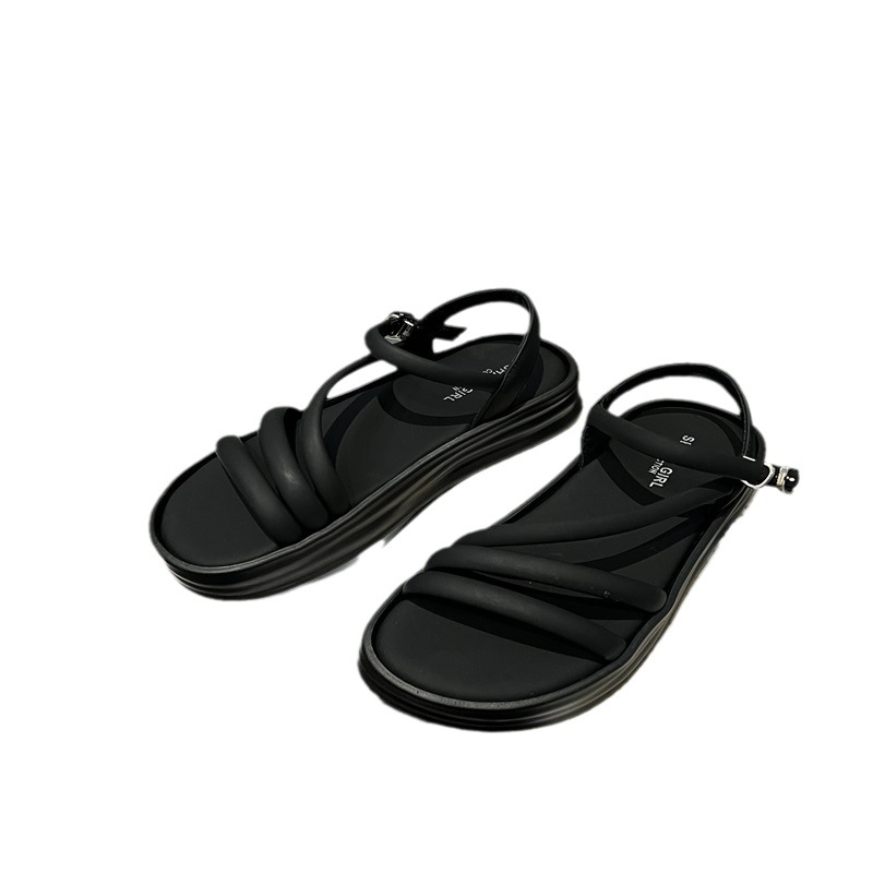 Sandals Women Summer Everything 2023 New Network Red Explosive Fairy Wind With Skirt French Roman Sandals Thick Soles Item Picture