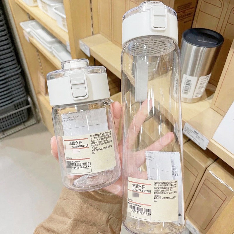 网红爆款无印平替简约便携随手杯带茶隔耐高温防摔塑料杯子奶茶水详情6