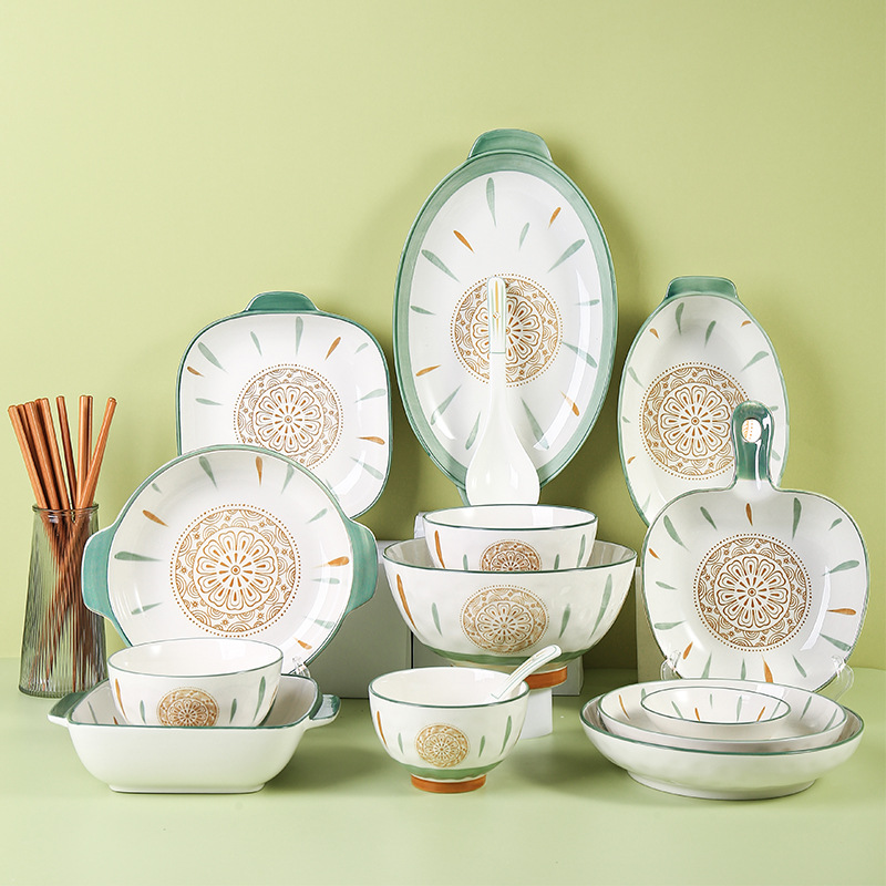 碗碟套装家用创意陶瓷日式汤碗北欧简约吃饭碗盘一人食餐具ins风图