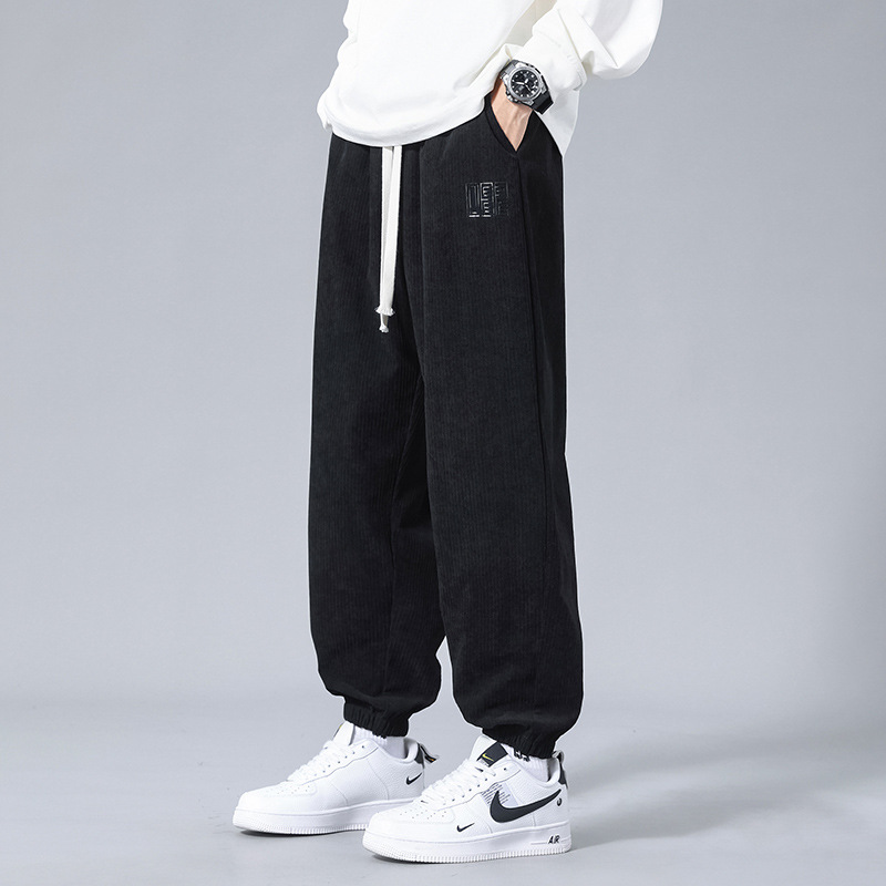 Pantalones hombre primavera otoño marca de moda holgada paquete de pies pantalones de estilo americano high street adolescente workwear casual pantalones deportivos details Picture