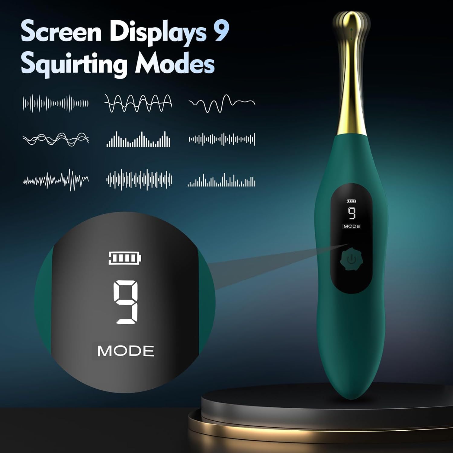 New trendy pen digital display charging vibration stick, fun adult dual-head vibration bouncing egg bullet factory details Picture