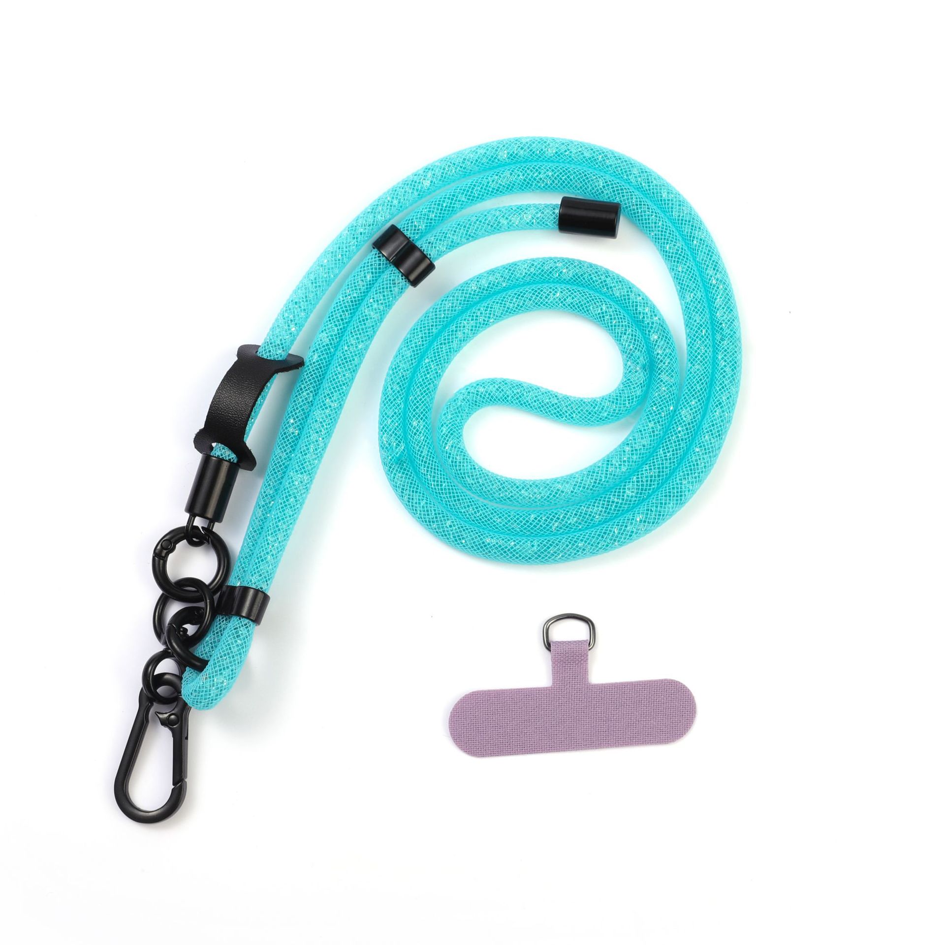 Amazon Selling Colorful Acrylic Diamond Multi-Functional Crossbody Can Be Back Hanging Neck Mobile Phone Rope With Double Buckle Universal Outdoor details Picture