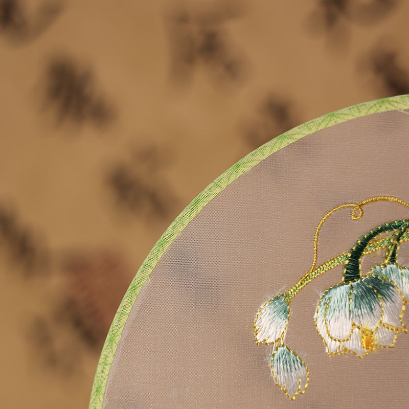 刺绣扇子古风绣花团扇古风汉服扇古典扇舞蹈扇团扇旗袍扇古典圆扇详情图3