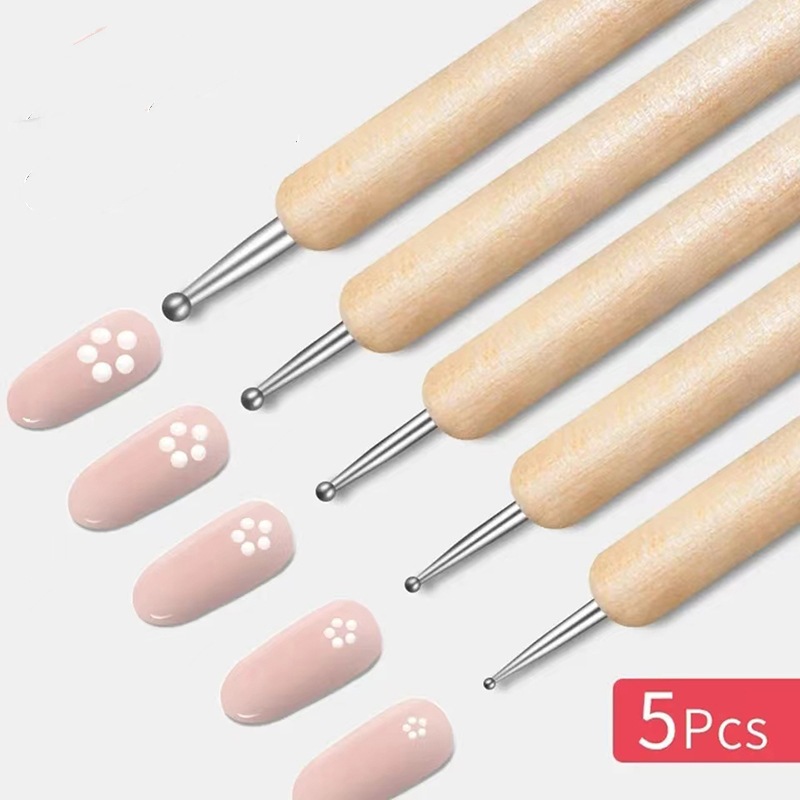 美甲专用双头点花笔点钻笔指甲光疗美甲波点笔点珠笔美甲工具套装