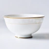 Wholesale of high-end bone China bowls, plates and tableware sets with gold edges, simple and elegant household bowls, plates, plates and spoons as gifts Application Scenario