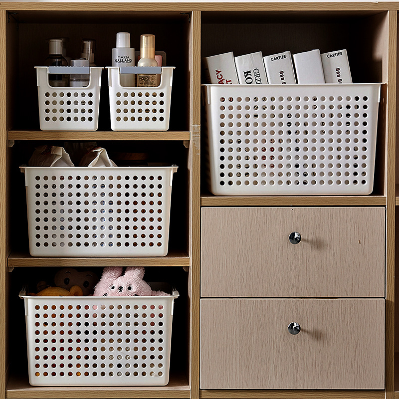 Plastic Storage Basket Desktop Debris Storage Box Rectangular Kindergarten Snack Toy Storage Basket Storage Basket Small Basket Specification drawing