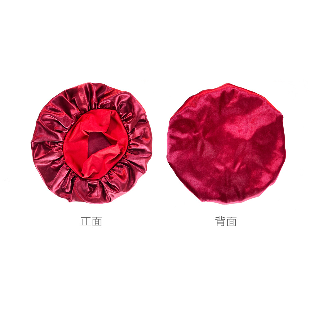 Wide brim color ding nightcap hair CAP cross border Amazon spot BONNET CAP details Picture