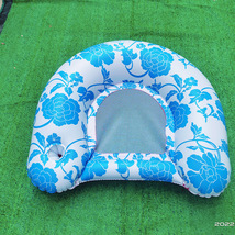 U形网布浮排浮床水上娱乐用品充气水上网布躺椅浮排跨境热卖