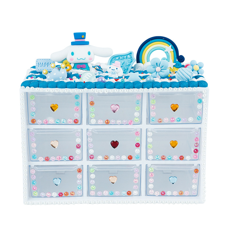 Children's diy nine-palace lattice jewelry box making materials package educational handmade jewelry storage cream adhesive adhesive toy Application Scenario