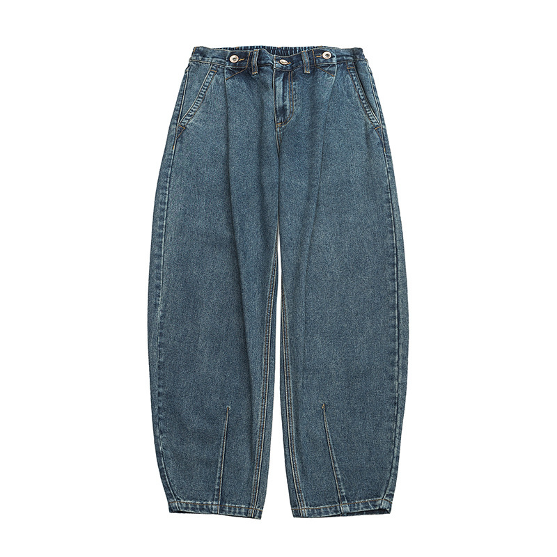 New autumn and winter jeans for men: Loose Korean style, trendy Japanese wide-leg banana pants, and versatile Harun pants for men Item Picture