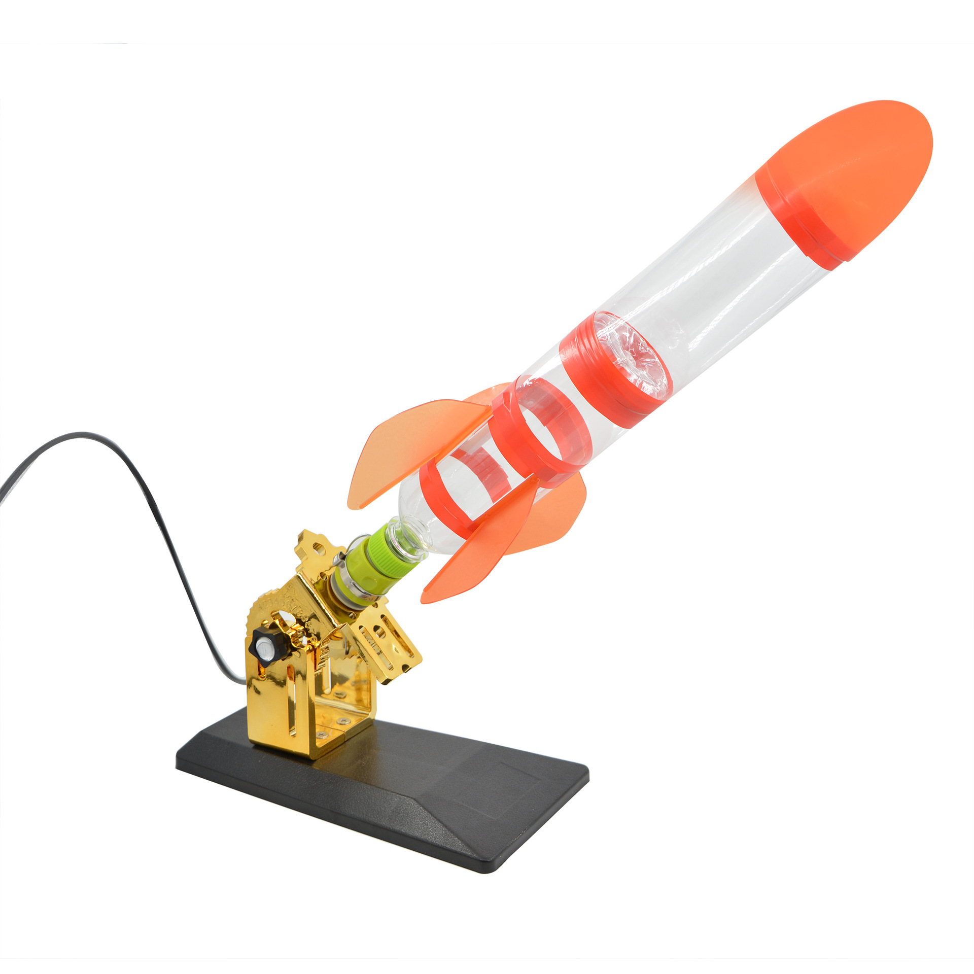 DIY water rocket complete set with launcher parachute, student science experiment assembly model aircraft competition toys Item Picture