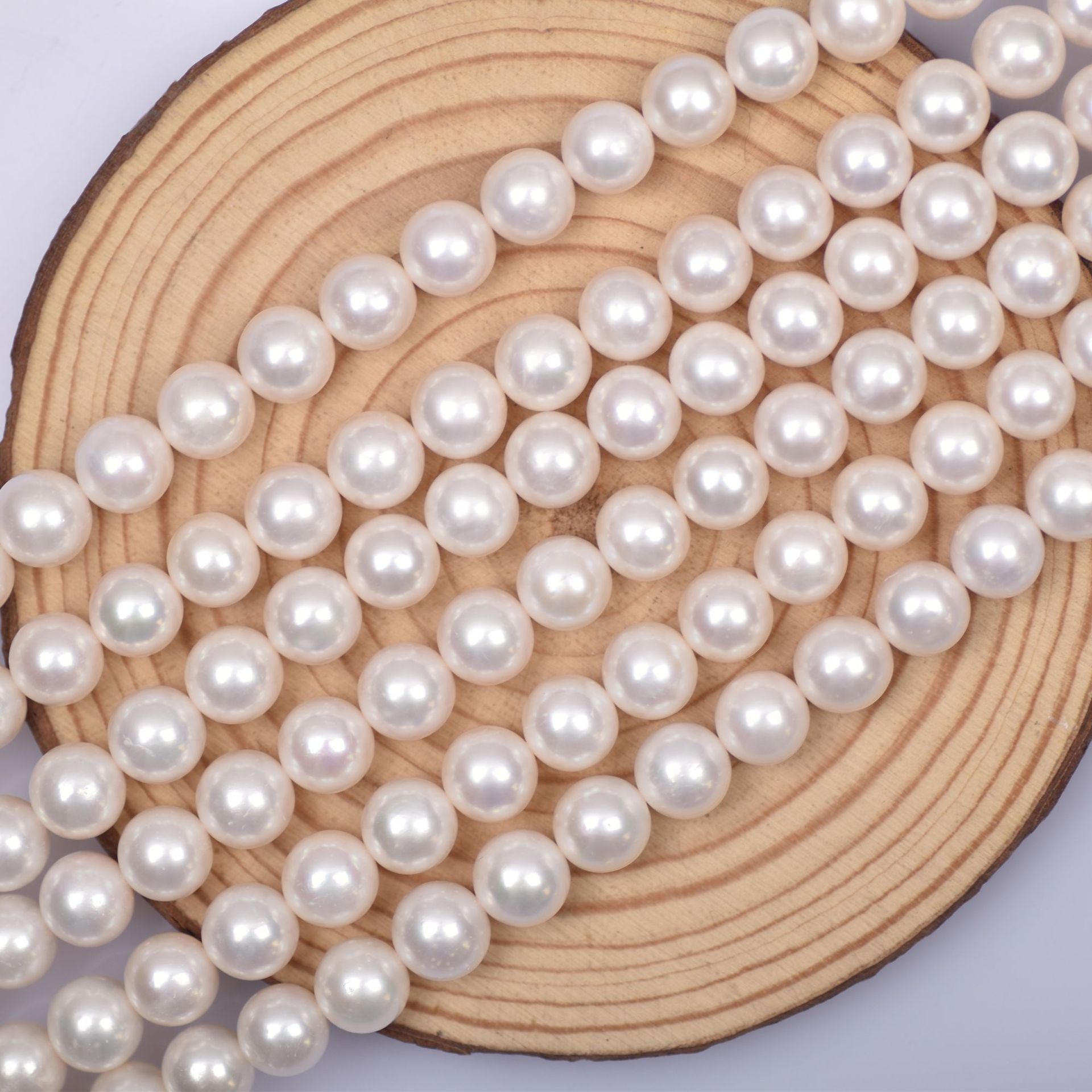 Stock 9-10/11Mm Strong Light Subtle White Bright Natural Freshwater Pearl Necklace Specification drawing