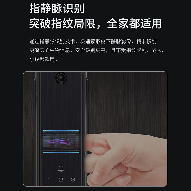 指纹锁/人脸识别白底实物图