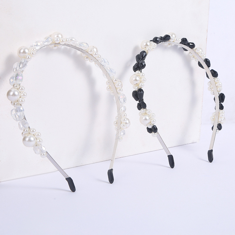 New sweet hair band, luxurious and elegant, trendy pearl flower hair accessory, best friend forest style versatile hair accessory wholesale