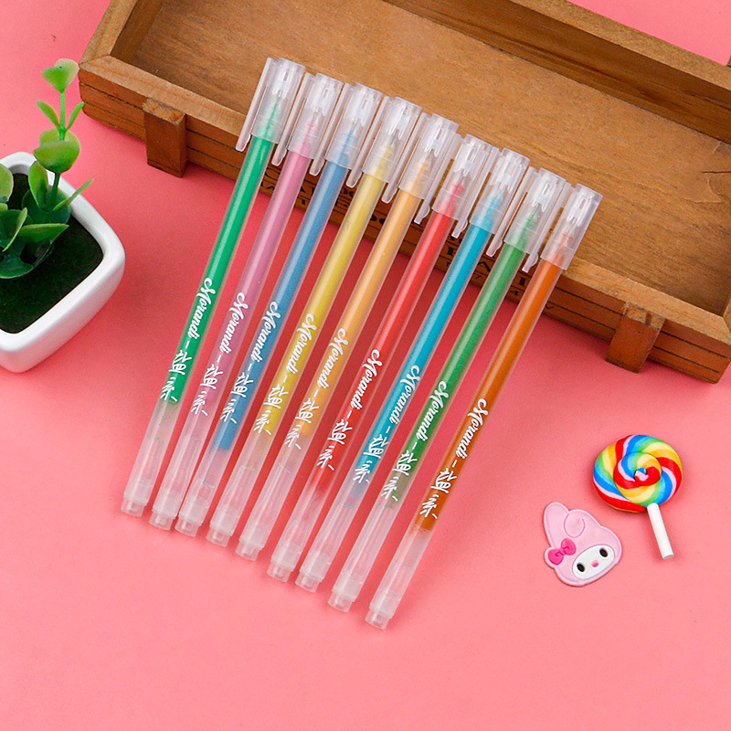 Creative planner pen set, pastel pen, art watercolor pen, gel pen, high appearance level, Morandi painting, drawing marker pen