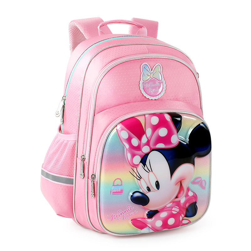 Disney Ocean Air Elementary School Minnie Bag 3D Breathable Blue Grade 1 To 4 Labor-Saving Birthday Girls Backpack Item Picture