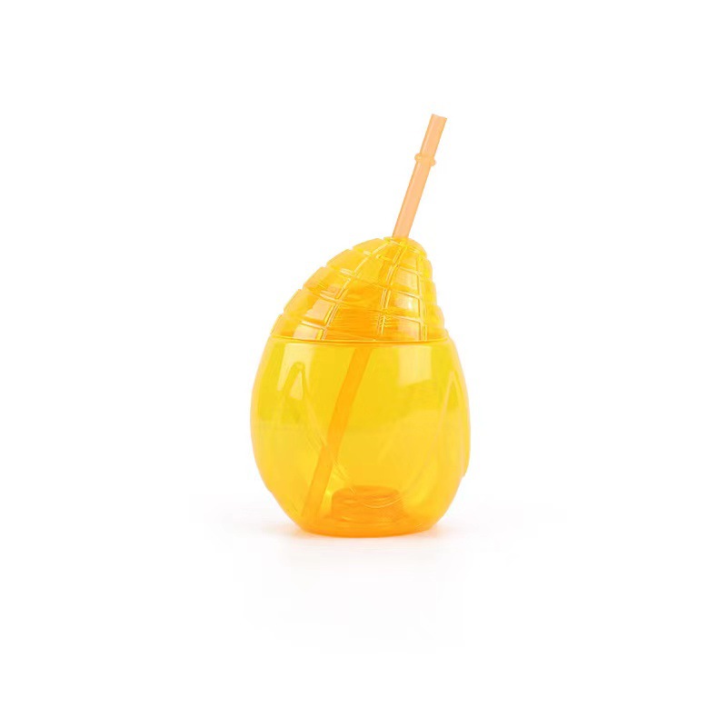 芒果杯/发光水果杯/吸管杯白底实物图