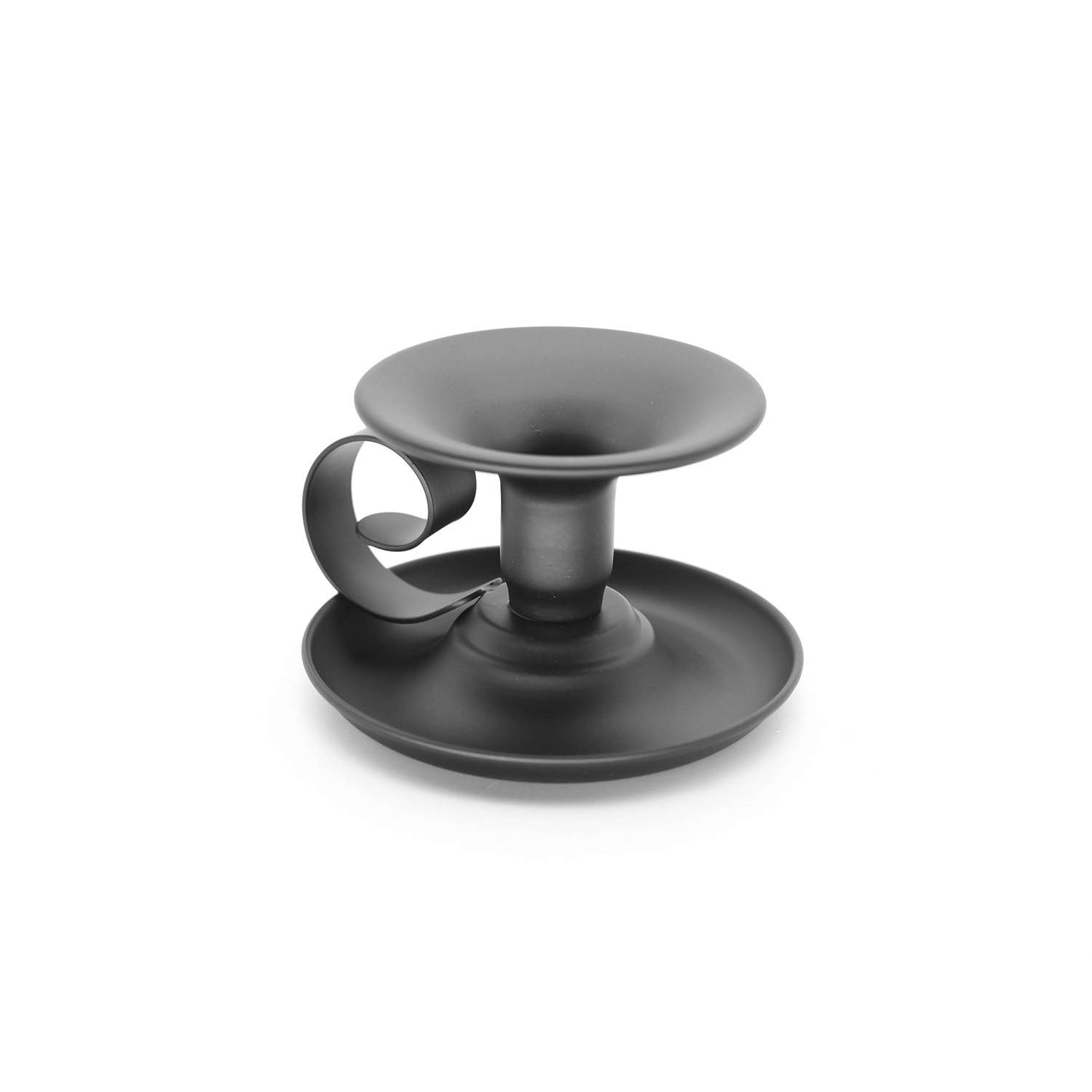 Cross-Border Simple Candlestick Retro Hand-Held Candle Cup Small Candle Container Base Metal Iron Painted Tea Cup Item Picture