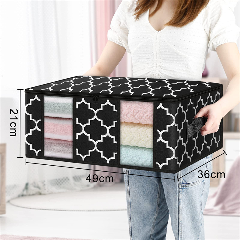 Wardrobe clothes storage bag new folding non-woven storage bag household clothing quilt storage bag Application Scenario